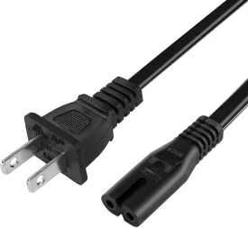 AC Power Cord for Xbox Series S/X, Xbox One S/X, PS5 /PS4 /PS4 Slim /PS3 Slim /PS3 Super Slim PlayStation 5 PlayStation 4 Slim PlayStation 3 Slim 10 Feet 2 Prong Power Cable Replacement-UL Listed