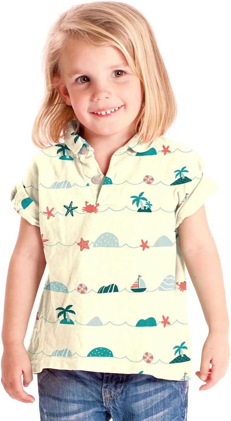 Babysoy Toddler Short Sleeve Polo Shirt - Organic Cotton Unisex Baby Soft Tee
