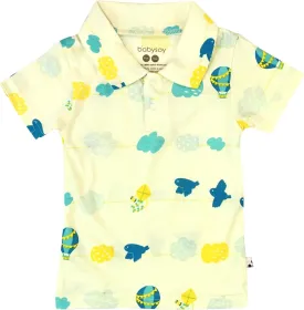 Babysoy Toddler Short Sleeve Polo Shirt - Organic Cotton Unisex Baby Soft Tee