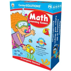 Center Solution Math Games Learning Cards