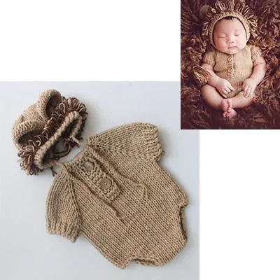 Crochet Newborn Outfits for First Photography Sessions - Baby Costumes