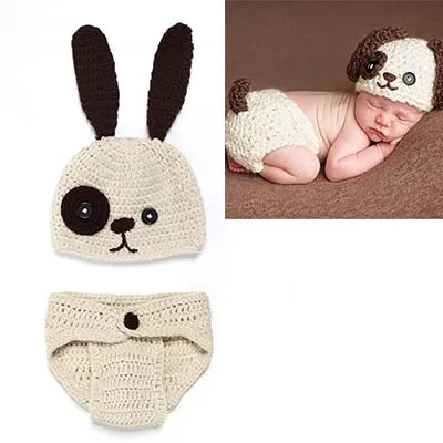 Crochet Newborn Outfits for First Photography Sessions - Baby Costumes