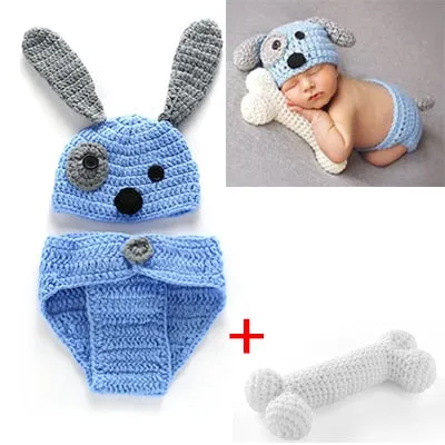 Crochet Newborn Outfits for First Photography Sessions - Baby Costumes