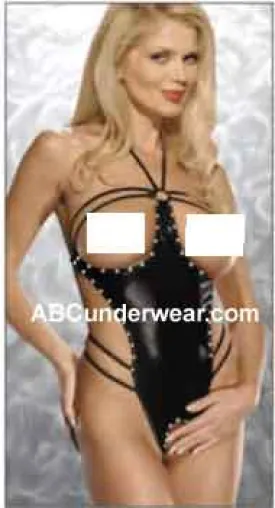 Cutout Ring Studded Teddy Clearance Discount
