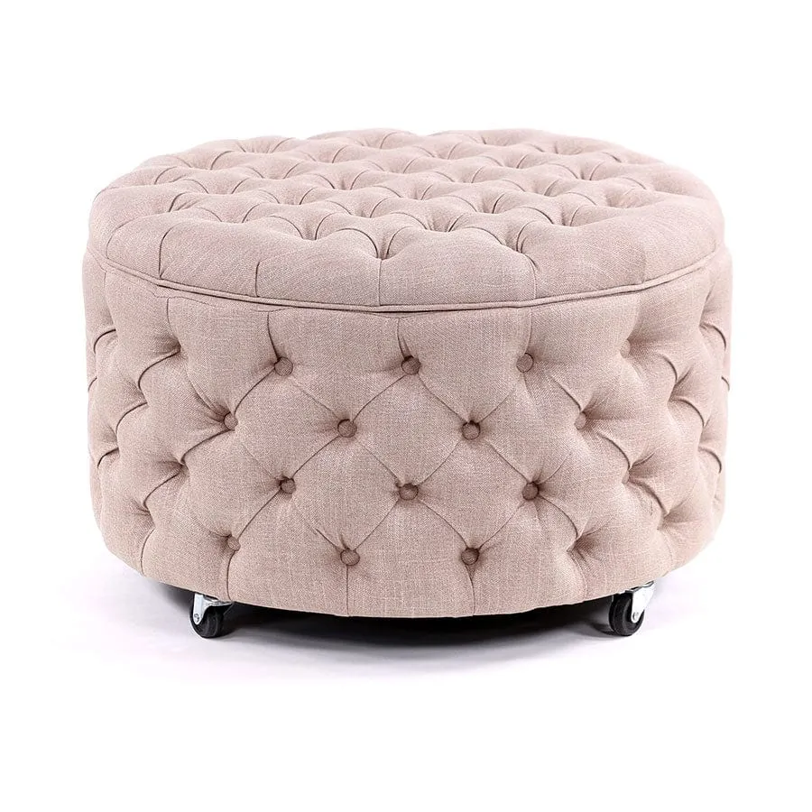 Emma Storage Ottoman Large 75cm Dusty Pink