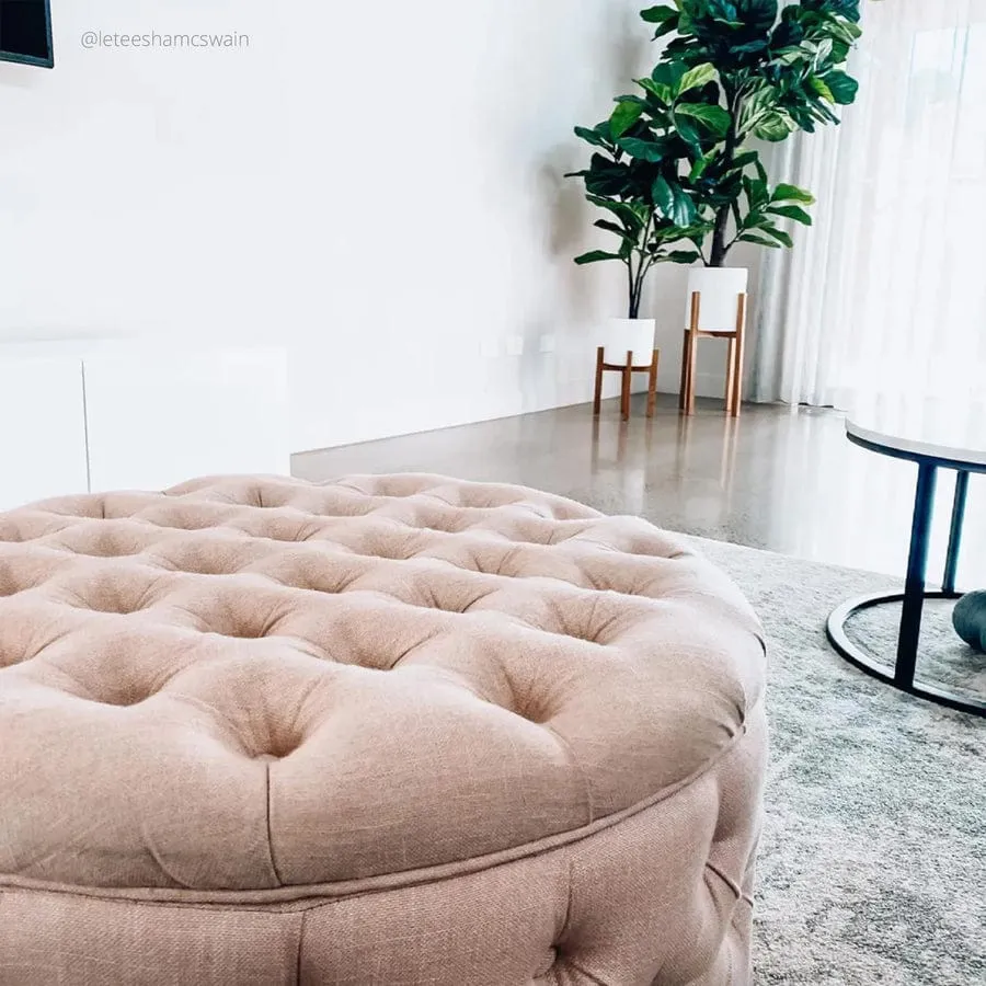 Emma Storage Ottoman Large 75cm Dusty Pink