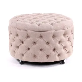 Emma Storage Ottoman Large 75cm Dusty Pink