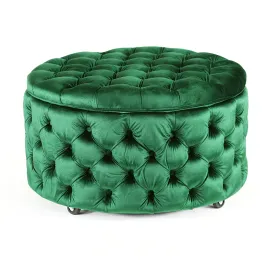 Emma Storage Ottoman Large 75cm Emerald