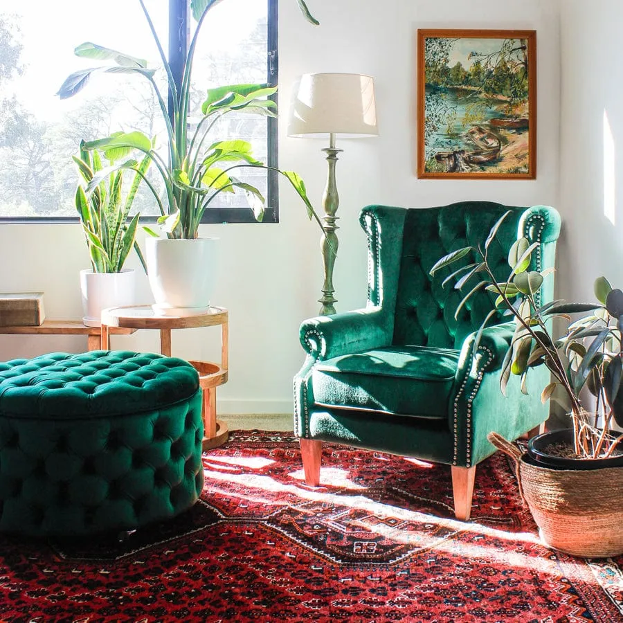 Emma Storage Ottoman Large 75cm Emerald