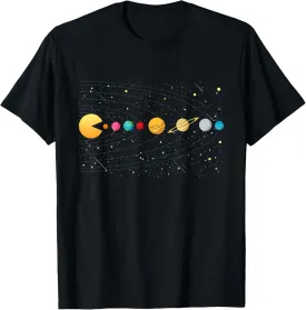 Funny Solar System - Astronauts Space Video Games T-Shirt