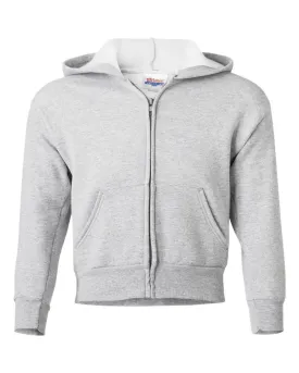 Hanes Girls Comfortblend EcoSmart Full-Zip Hooded Sweatshirt, XS, Ash