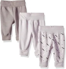 Hanes Girls Fleece Pull-on Pants 3-pack, Flexy Super Soft 4-Way Sweatpants, Stretch Joggers for Babies & Toddlers