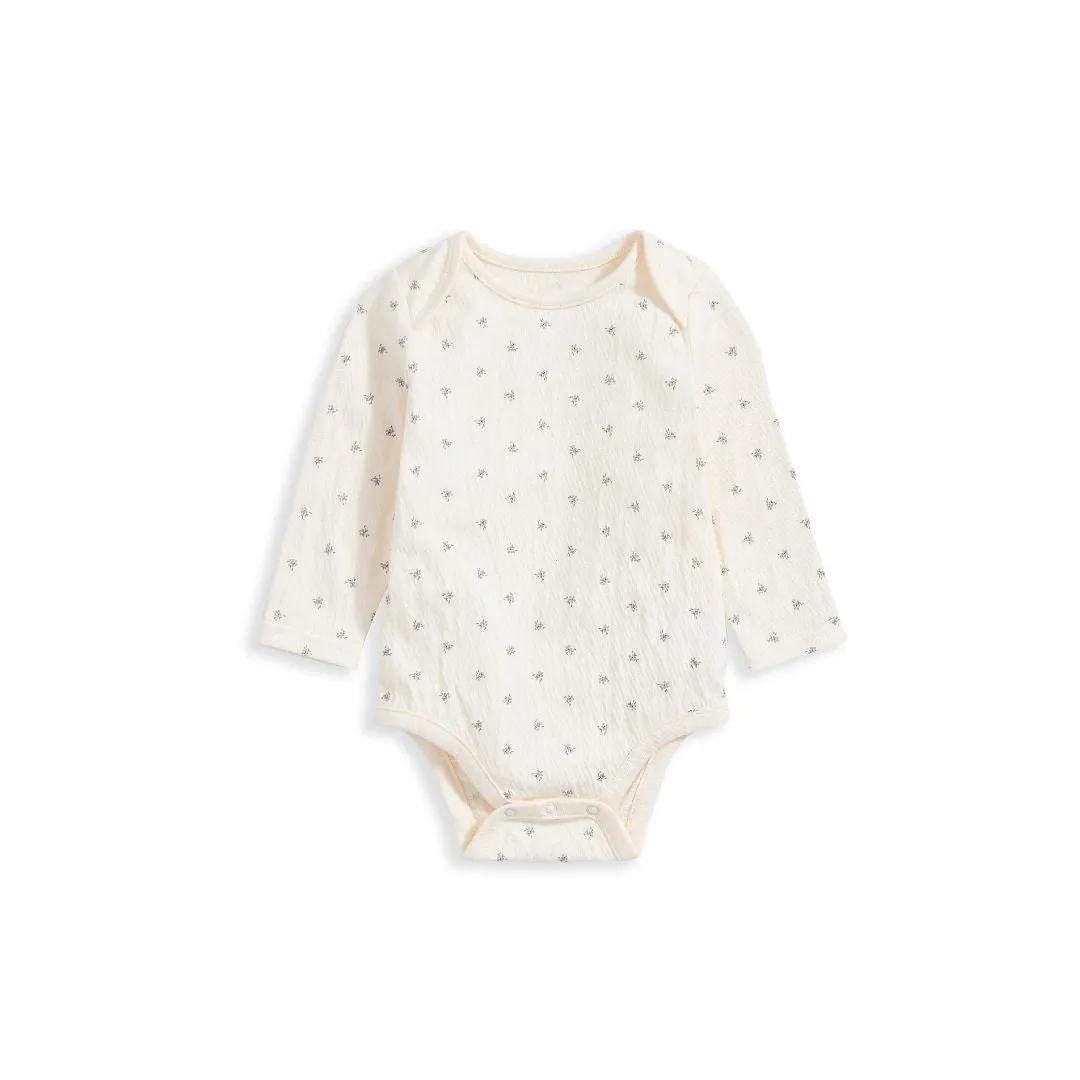 Mamas and Papas Blue Floral Top, Print Pants & Bib - 3 Piece Set