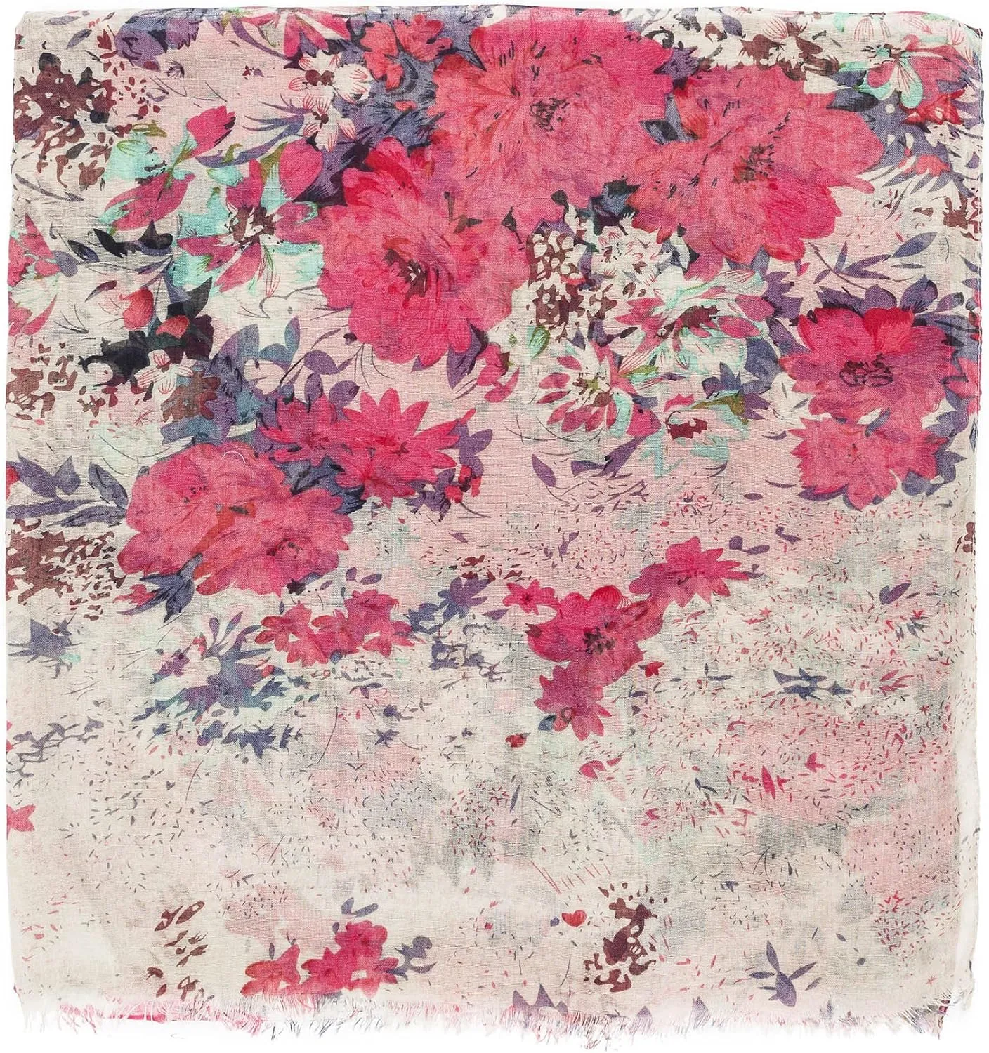 MELIFLUOS DESIGNED IN SPAIN Scarf for Women Lightweight Floral Flower Scarves for Summer Fall Shawl Wrap