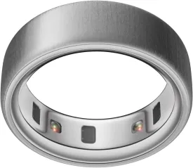 Oura Ring 4 - Brushed Silver - Size 10 - Smart Ring - Size First with Oura Ring 4 Sizing Kit - Sleep Tracking Wearable - Heart Rate - Fitness Tracker - Up to 8 Days of Battery Life