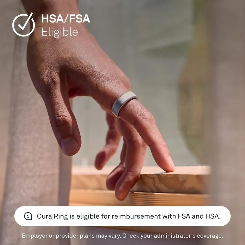 Oura Ring 4 - Brushed Silver - Size 10 - Smart Ring - Size First with Oura Ring 4 Sizing Kit - Sleep Tracking Wearable - Heart Rate - Fitness Tracker - Up to 8 Days of Battery Life
