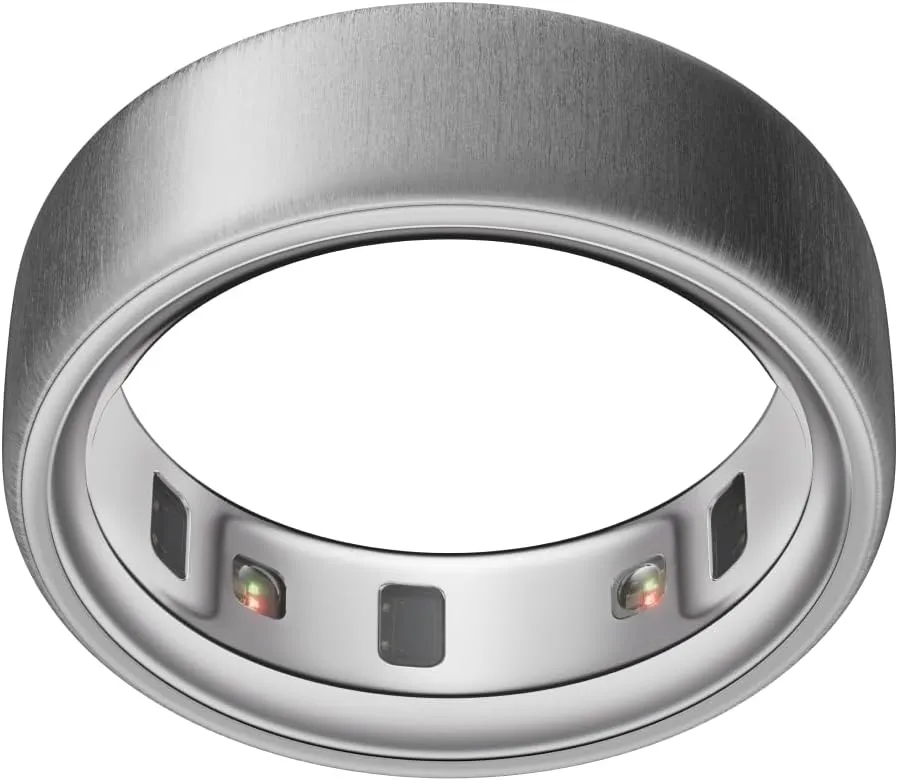 Oura Ring 4 - Brushed Silver - Size 10 - Smart Ring - Size First with Oura Ring 4 Sizing Kit - Sleep Tracking Wearable - Heart Rate - Fitness Tracker - Up to 8 Days of Battery Life