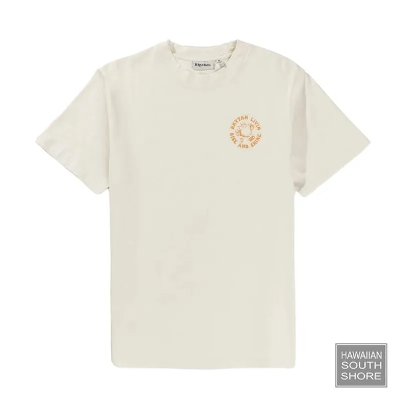 RHYTHM T-Shirt Rise & Shine Large Vintage White