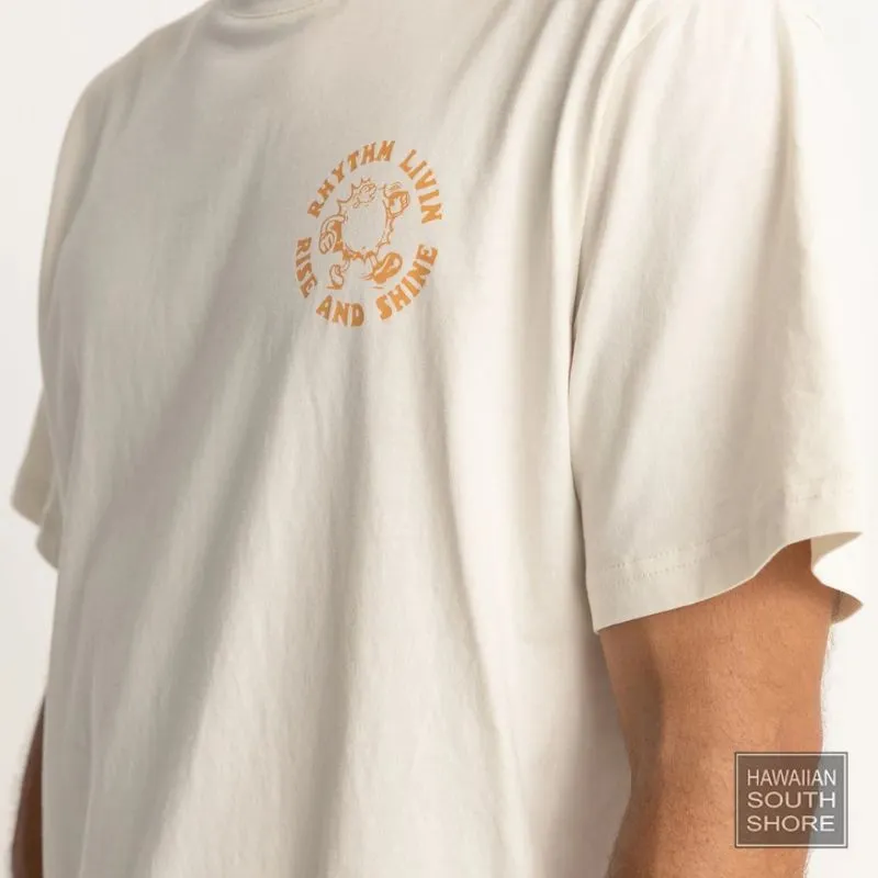 RHYTHM T-Shirt Rise & Shine Large Vintage White