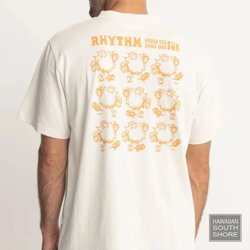 RHYTHM T-Shirt Rise & Shine Large Vintage White