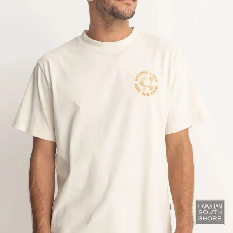 RHYTHM T-Shirt Rise & Shine Large Vintage White