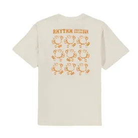 RHYTHM T-Shirt Rise & Shine Large Vintage White