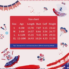 RONGTAI My First 4th of July Baby Girl Outfit Independence Day Tutu Skirt Short Headband Set 0-18 Months