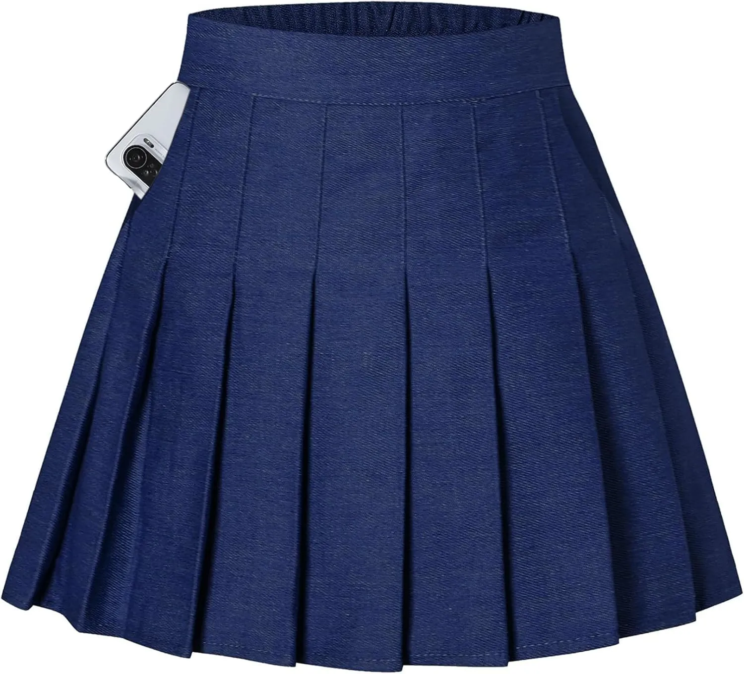 SANGTREE Women Girls Pleated Skirts with Shorts, Elastic Waist Uniform Plus Size Tennis Casual Skirt, 2 Years - US 4XL