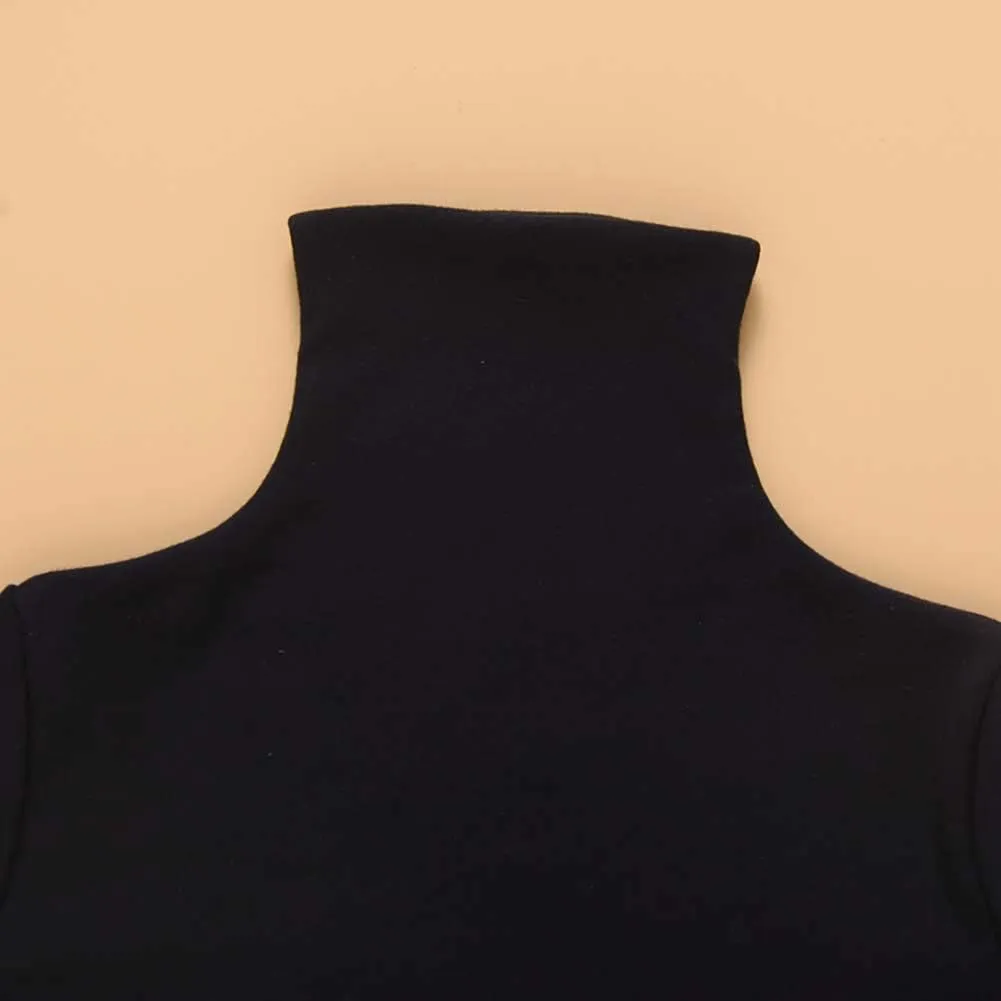 Toddler Baby Little Girls Turtleneck T Shirt Top Long Sleeve Basic Solid Color Blouse 1-5Years Old
