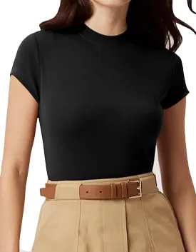 UNTYHOTS Women Mock Turtleneck Long Sleeve T Shirt Top Clothing